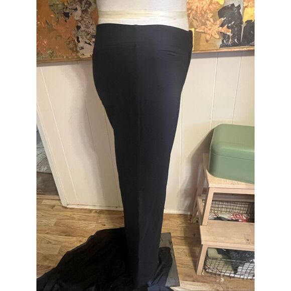 Eileen Fisher Straight Wide Leg Heavy Knit black Pants Gen S - Picture 5 of 8
